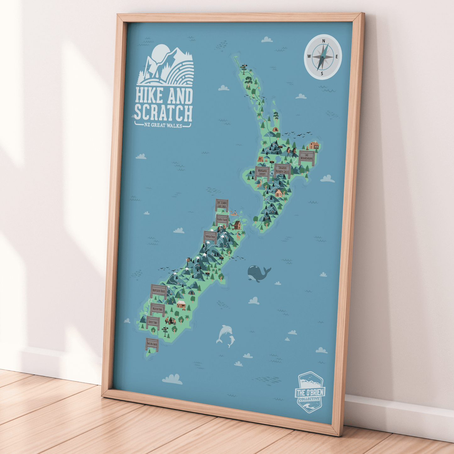 Hike Scratch Map - Hike and Scratch Great Walks NZ