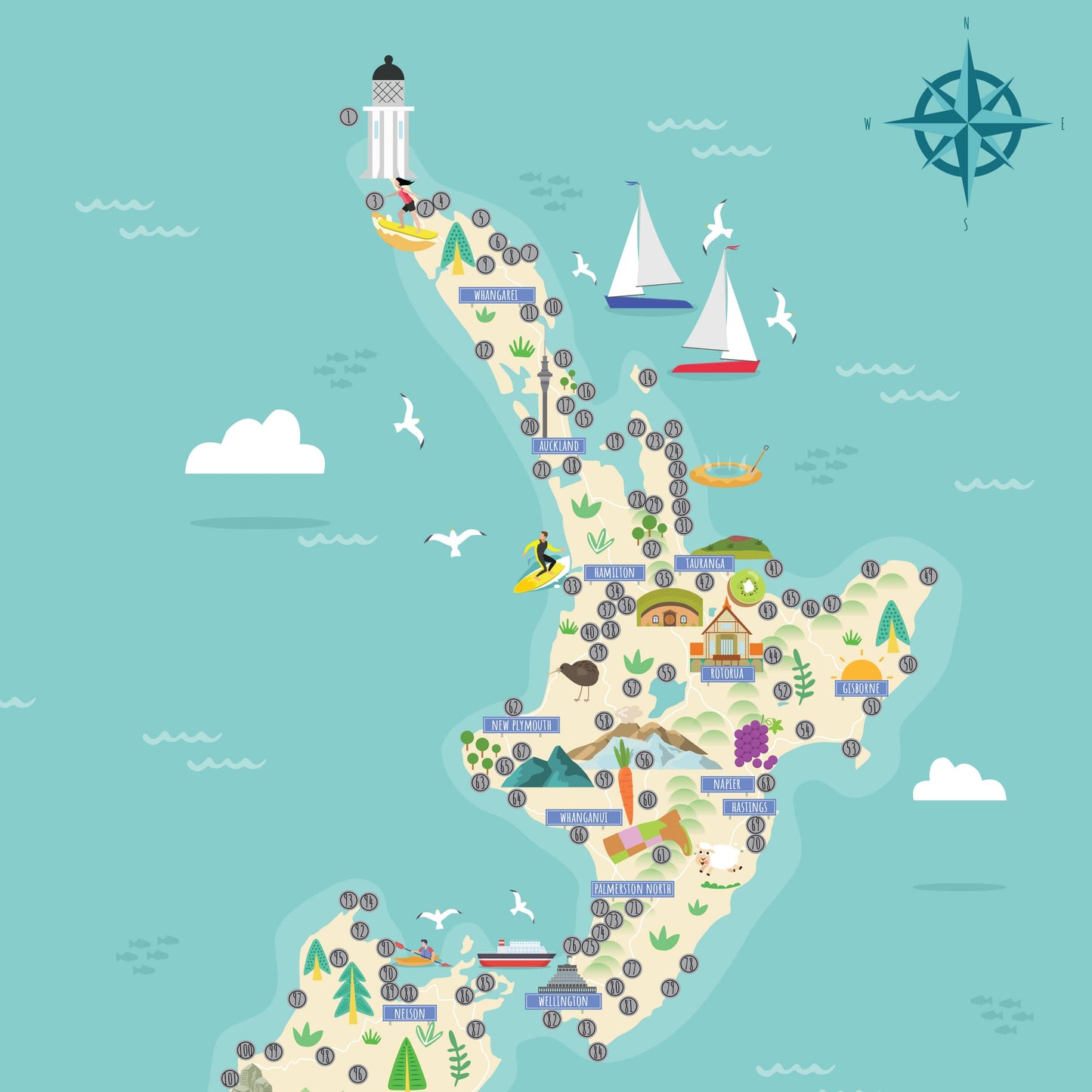 The NZ Scratch Map - Original
