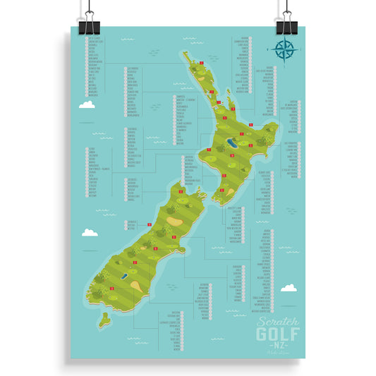 18 Hole Golf Scratch Map - Scratch Golf NZ