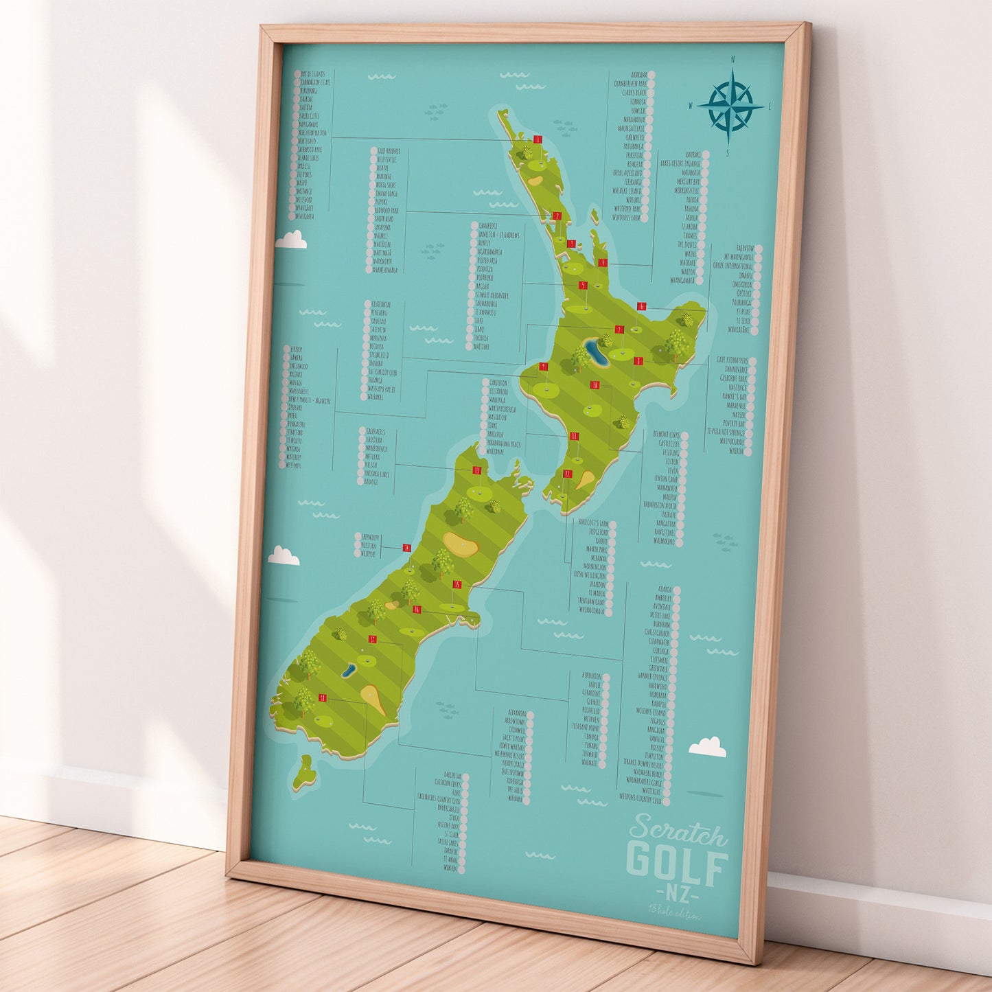 18 Hole Golf Scratch Map - Scratch Golf NZ