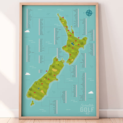 18 Hole Golf Scratch Map - Scratch Golf NZ
