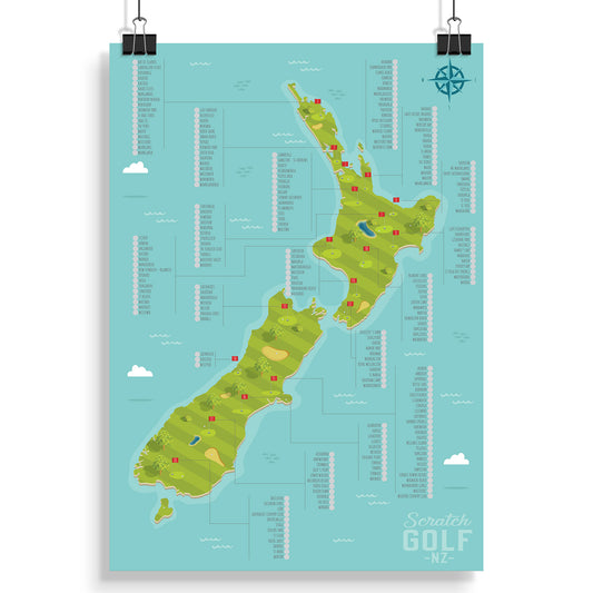 18 Hole Golf Scratch Map - Scratch Golf NZ